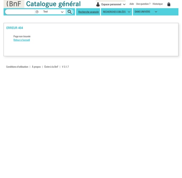 Catalogue général - Recherche simple