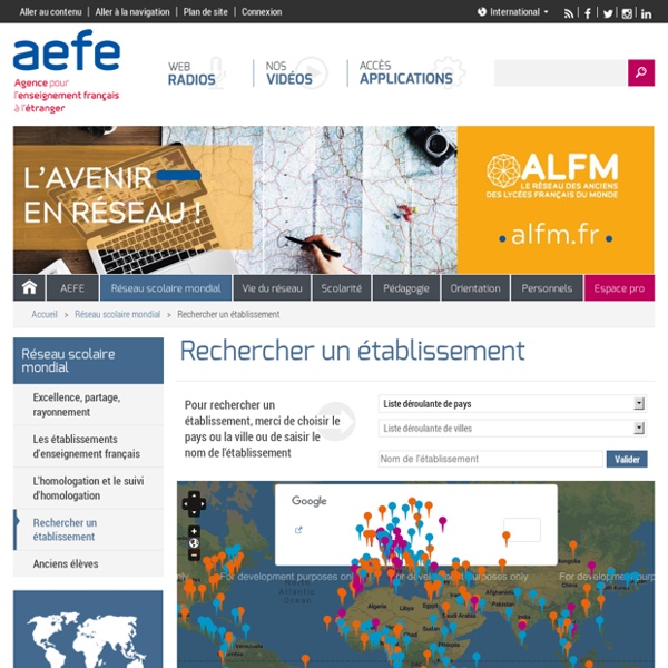 Agence pour l'enseignement français à l'etranger www.aefe.fr