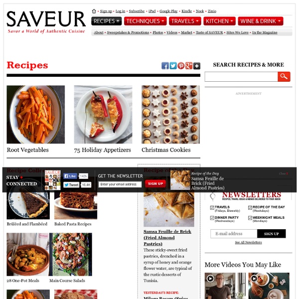 Recipes for Authentic Cooking - SAVEUR.com - StumbleUpon