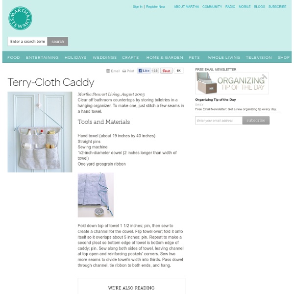 Terry-Cloth Caddy - Martha Stewart Home & Garden