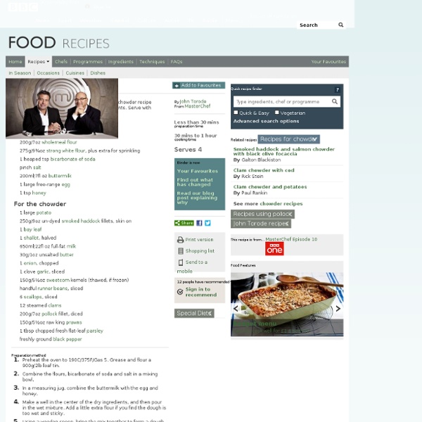 Food - Recipes : Irish fish chowder with soda bread