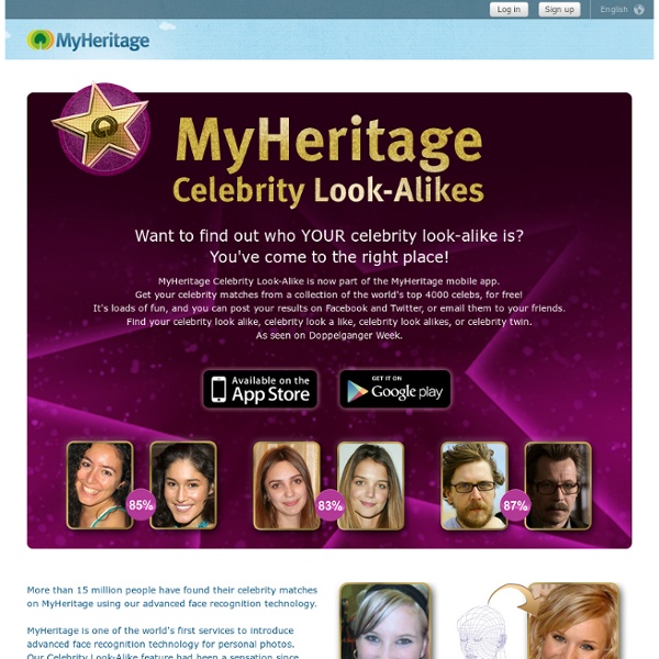 Celebrity face recognition - MyHeritage.com