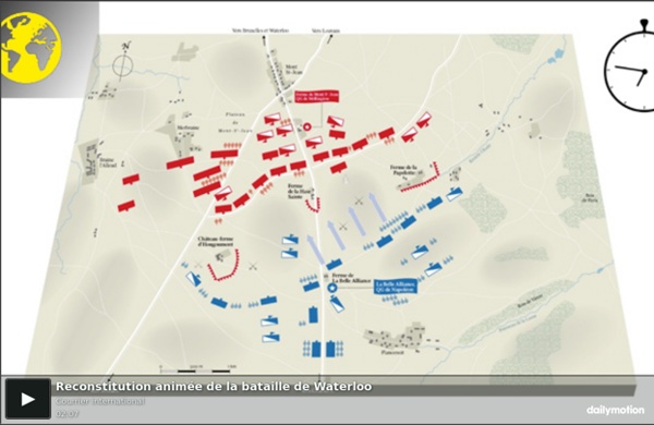 Reconstitution animée de la bataille de Waterloo - vidéo dailymotion
