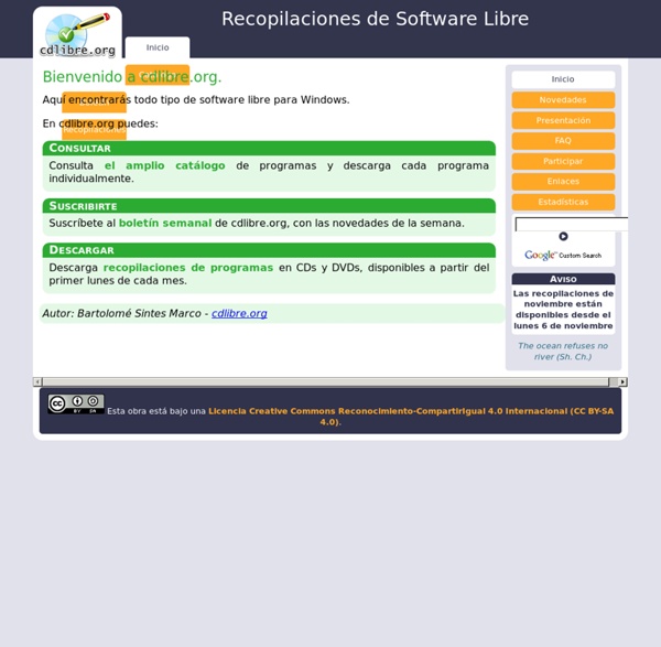 Cdlibre.org - Recopilaciones de Software Libre
