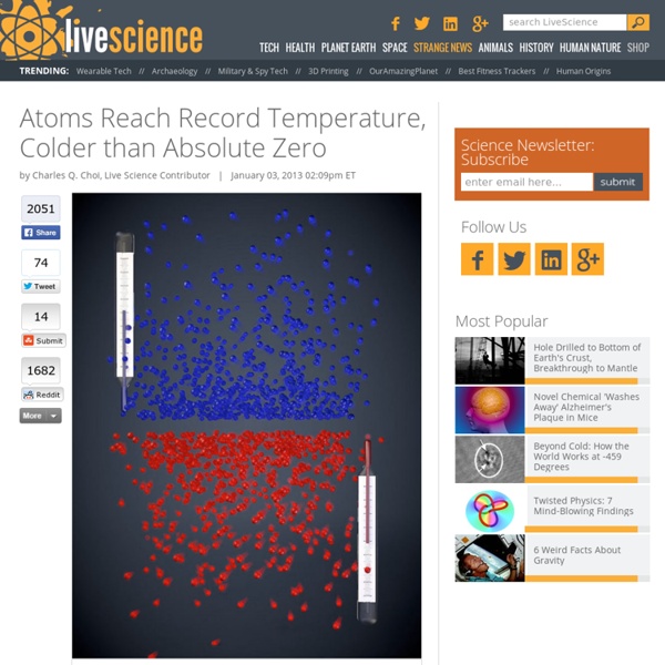 Atoms Reach Record Temperature, Colder than Absolute Zero