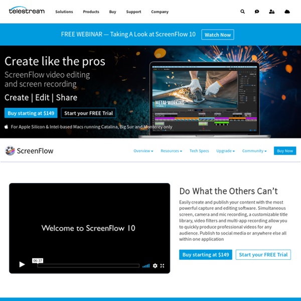Screen Recording and Screencasting Software - Overview - Telestream ScreenFlow