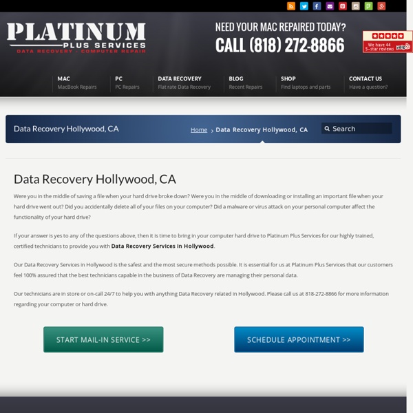 Data Recovery in Hollywood CA