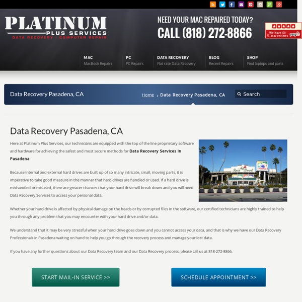 Data Recovery Pasadena, CA - Platinum Plus Services