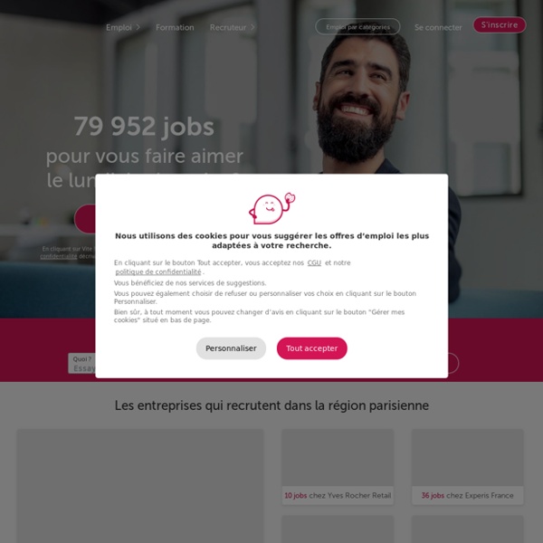 ParisJob Emploi - offres d'emploi, alertes emploi et dépôt de CV à Paris et en Île-de-France