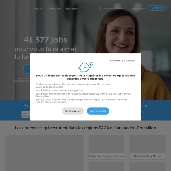 PacaJob Emploi - offres d'emploi, alertes emploi et dépôt de CV en Paca et Languedoc-Roussillon