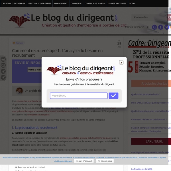 Analyser le besoin - Le blog du dirigeant