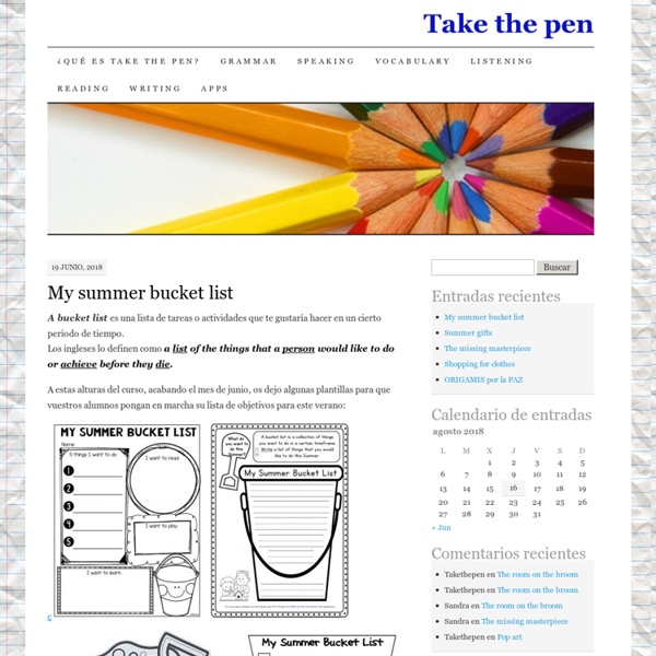Take the pen - Recursos para la enseñanza del inglésTake the pen