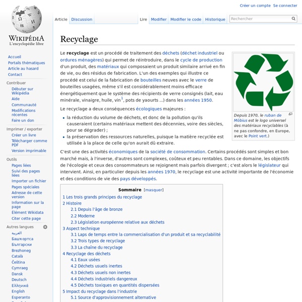Wiki : Recyclage