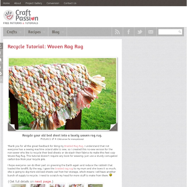 Recycle Tutorial: Woven Rag Rug