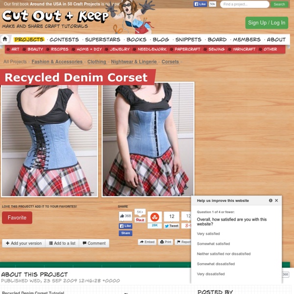 Recycled Denim Corset ∙ How To by Karlene C