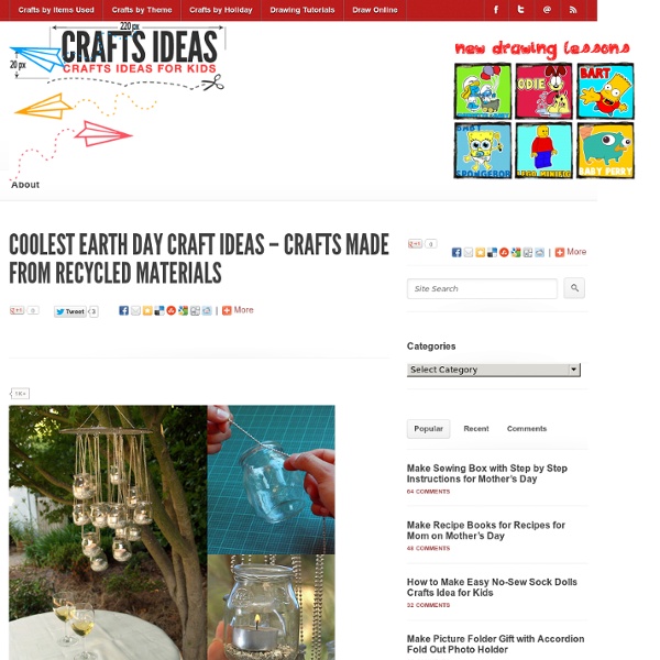 Coolest Earth Day Craft Ideas – Crafts Made from Recycled Materials « Cans « Crafts With