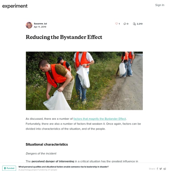 Reducing the Bystander Effect