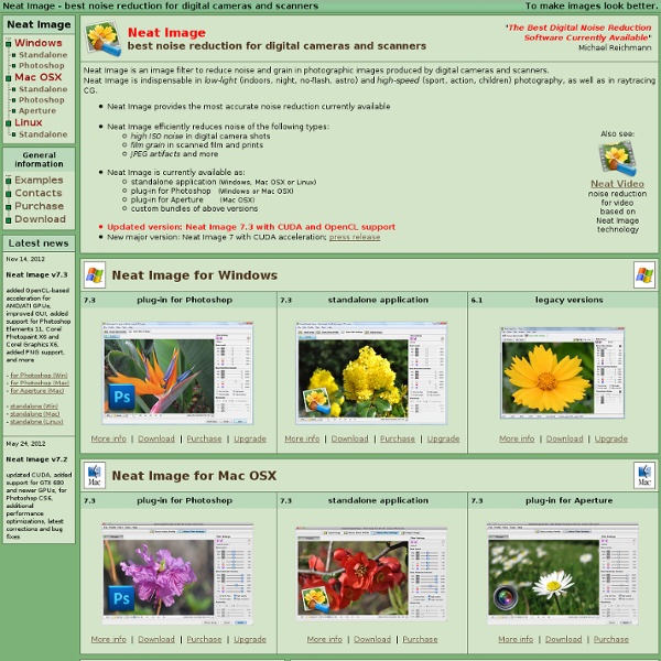 Neat Image - best noise reduction for digital cameras and scanners