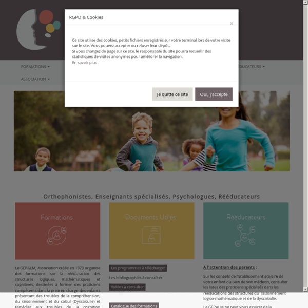 Organisme de formation GEPALM bilan logico-mathematique orthophonistes