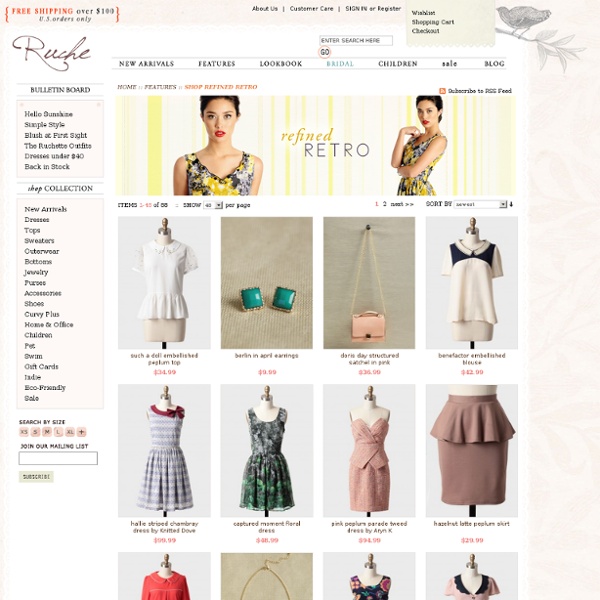 Shop Refined Retro : ShopRuche.com, Vintage Inspired Clothing, Affordable Clothes, Eco friendly Fashion