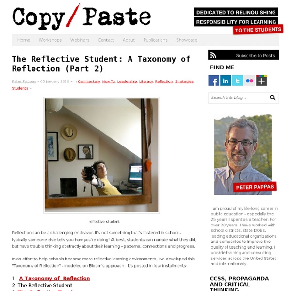 The Reflective Student: A Taxonomy of Reflection Part 2