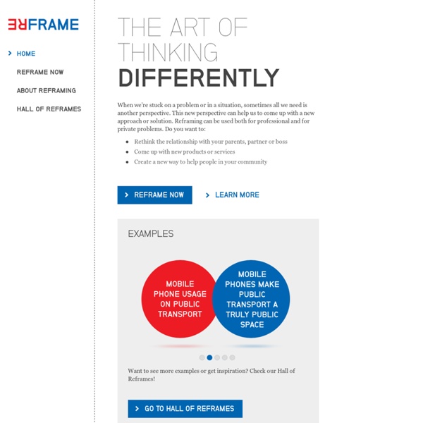 ReFrame – helps you to think differently