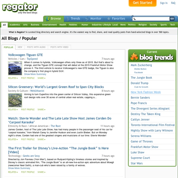 Regator - Curated Blog Search and Discovery