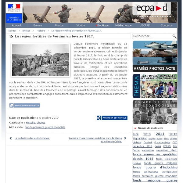 La région fortifiée de Verdun en février 1917