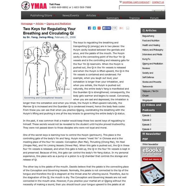 Two Keys for Regulating Your Breathing and Circulating Qi