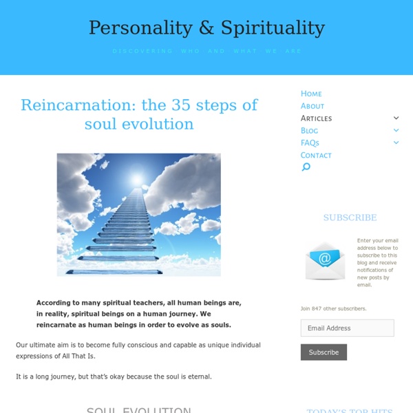 Reincarnation: the 35 steps of soul evolution