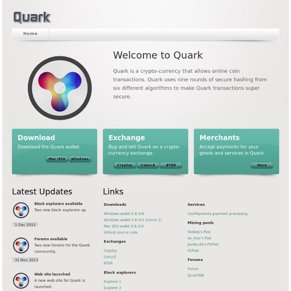 Quark crypto-currency