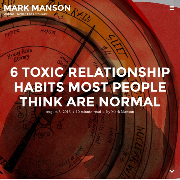 Toxic relationship habits most people think are normal