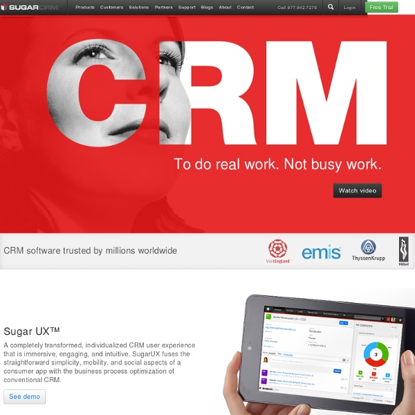 CRM Open Source Business & Social CRM Software - SugarCRM