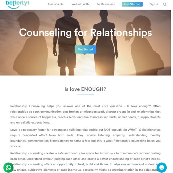 Counseling for Relationships: Online Relationship Counselling in India - Betterlyf
