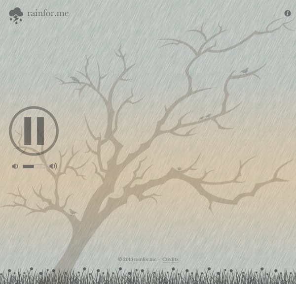 Relax to the sound of rain with Rainfor.me