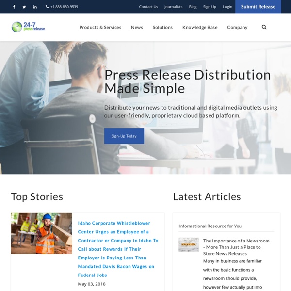 Press Release Service and Distribution - 24-7PressRelease.com