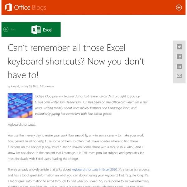 Can’t remember all those Excel keyboard shortcuts? Now you don’t have to!