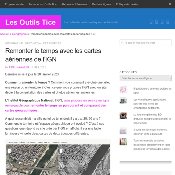 Remonter le temps avec les cartes aériennes de l’IGN Pearltrees