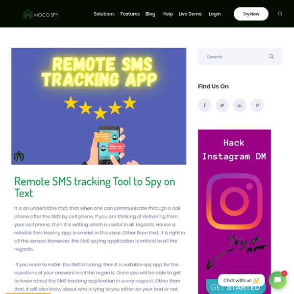 Remote SMS Tracking Tool To Spy On Text - MocoSpy