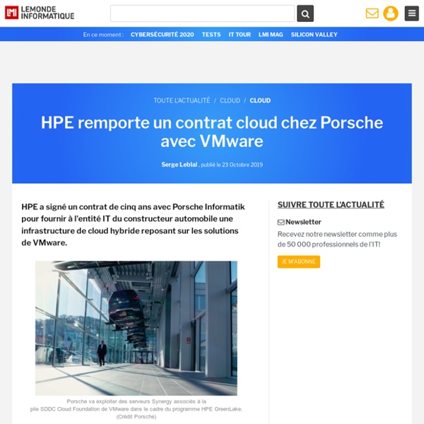 HPE remporte un contrat cloud chez Porsche avec VMware