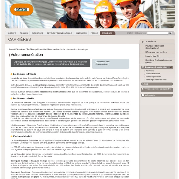 Votre rémunération & avantages - Bouygues Construction