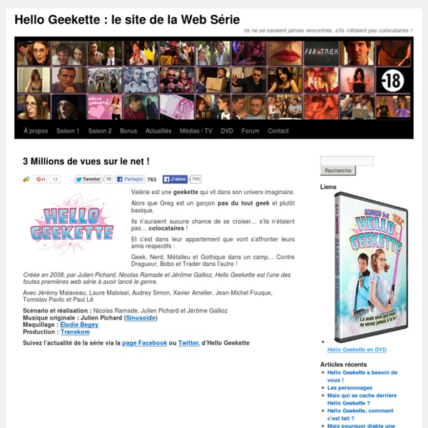 Hello Geekette - le site de la Web Série