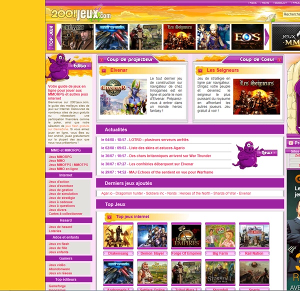 2001jeux.com - jeux Gratuits en ligne, jeu en flash ou jouez aux mmorpg en multijoueurs