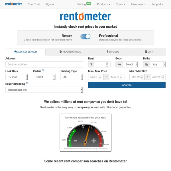 Rentometer-Get House and Apartment Rental Comps by Entering an A