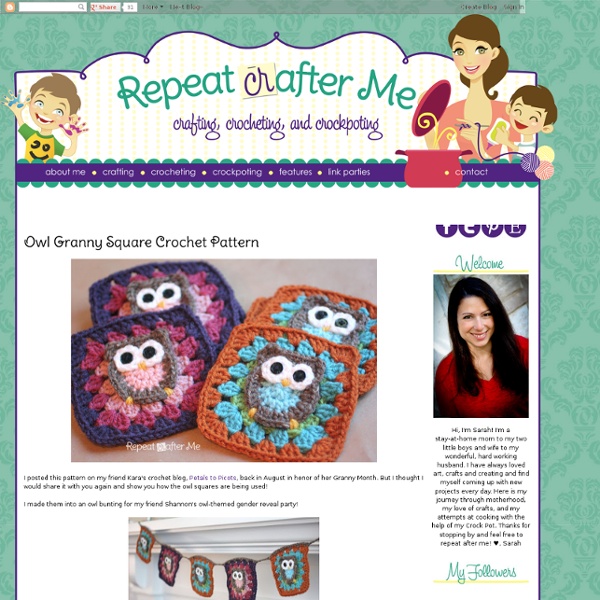 Owl Granny Square Crochet Pattern