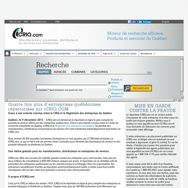 Répertoire d'entreprises du Québec - icriq.com