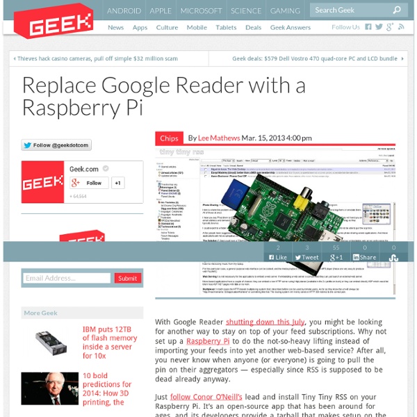 Replace Google Reader with a Raspberry Pi