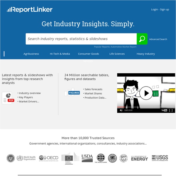 Find Industry reports, Company profiles and Market Statistics on Reportlinker