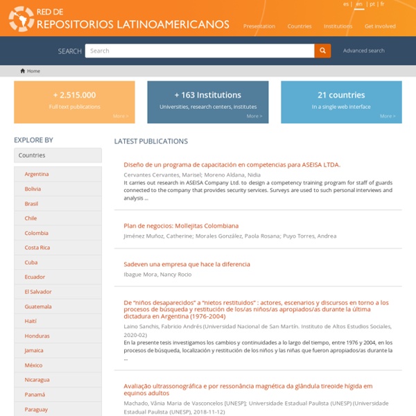 Red de Repositorios Latinoamericanos - Universidad de Chile