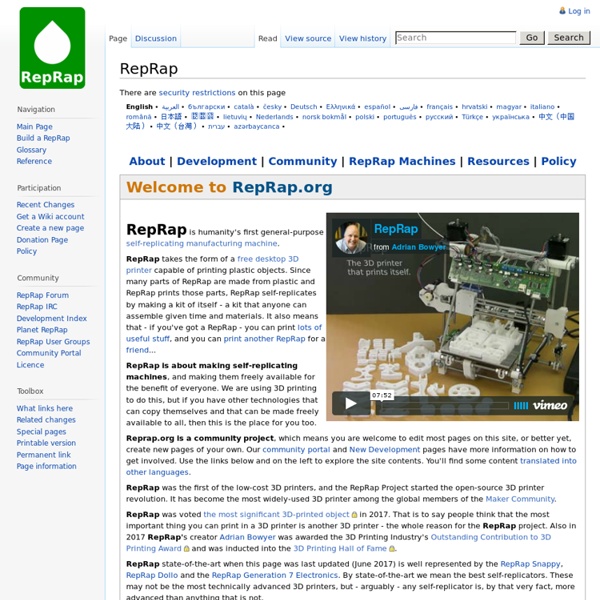 RepRap - RepRapWiki